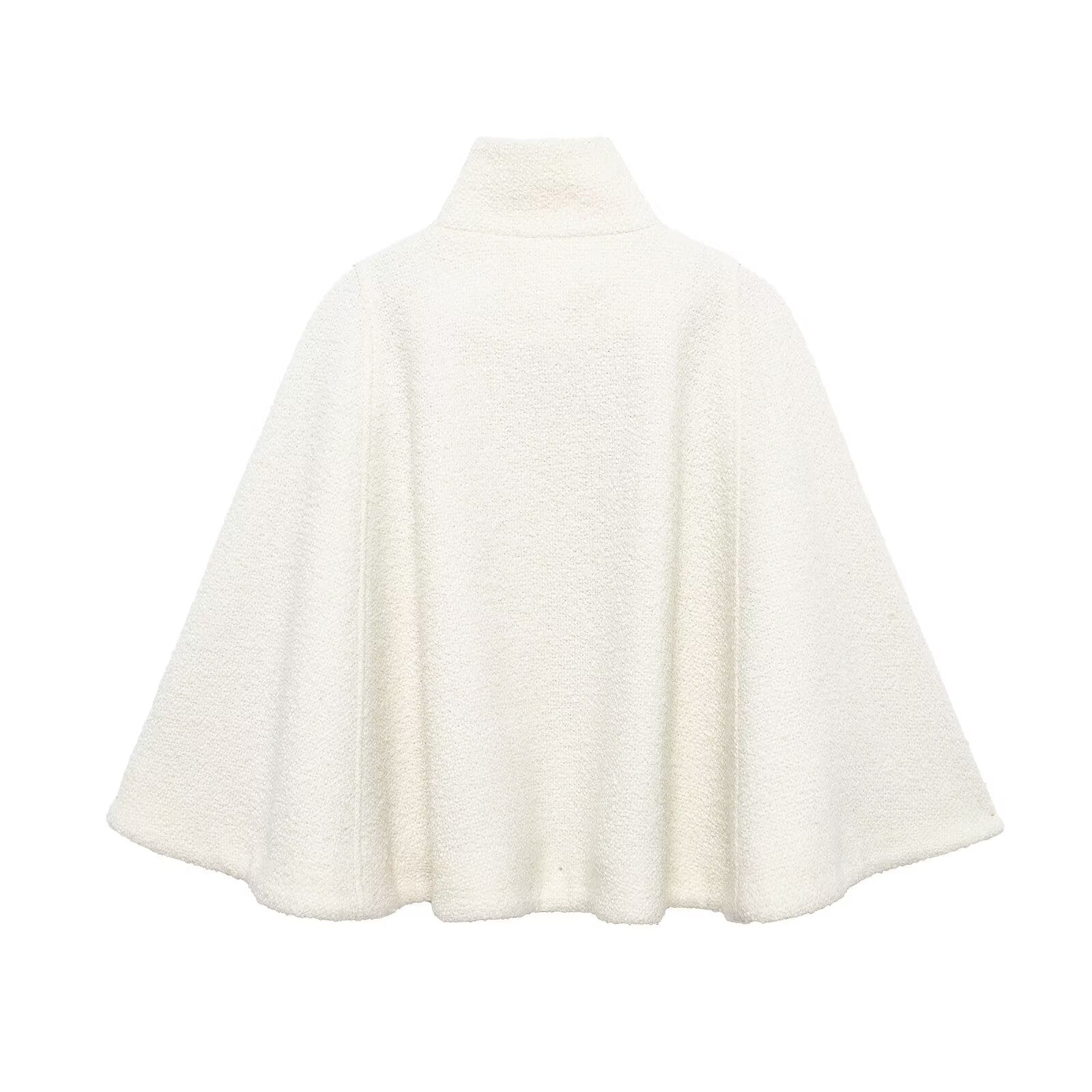 Valenzora | Wool blend stand-up collar cape jacket