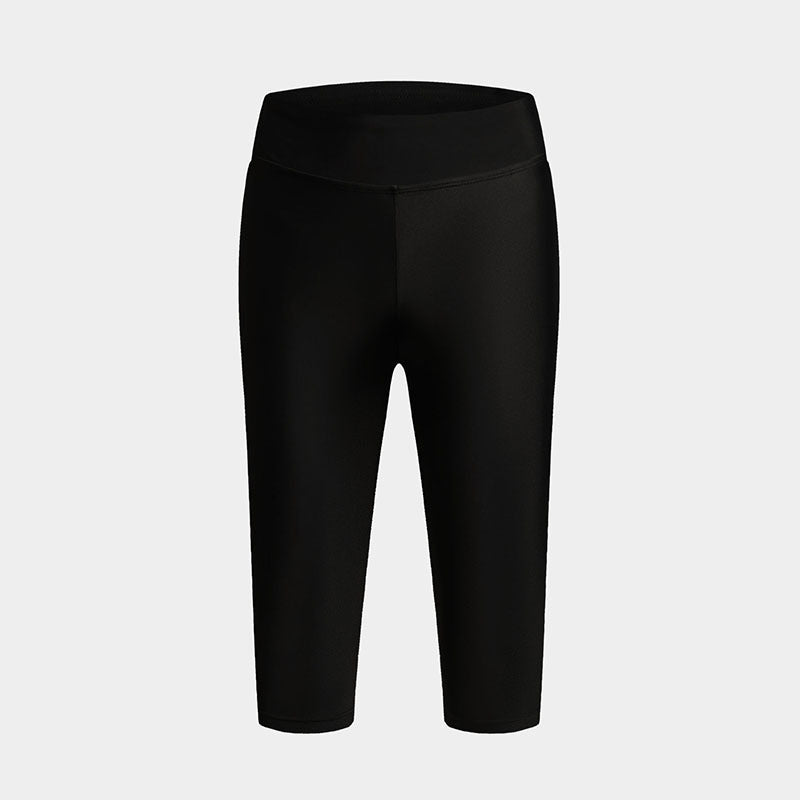 Damen Sport-Caprihose mit hoher Taille und atmungsaktivem Material, Größe S
