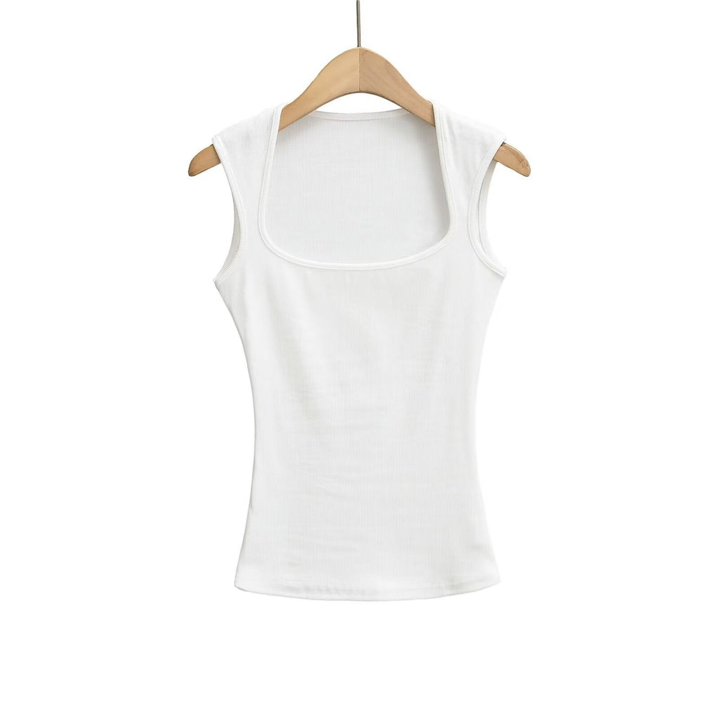 Damen-Sleeveless-Top aus weichem, dehnbarem Material, Größe
