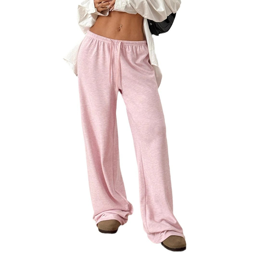 Women's casual trousers with a wide cut and comfortable elastic waistband, size S
