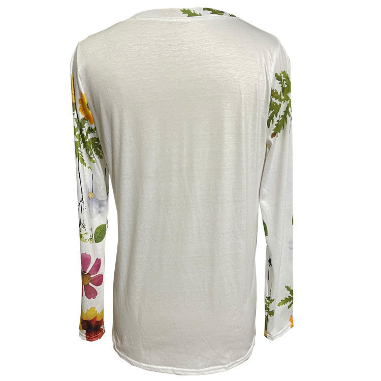 Valenzora | Floral round neck T-shirt
