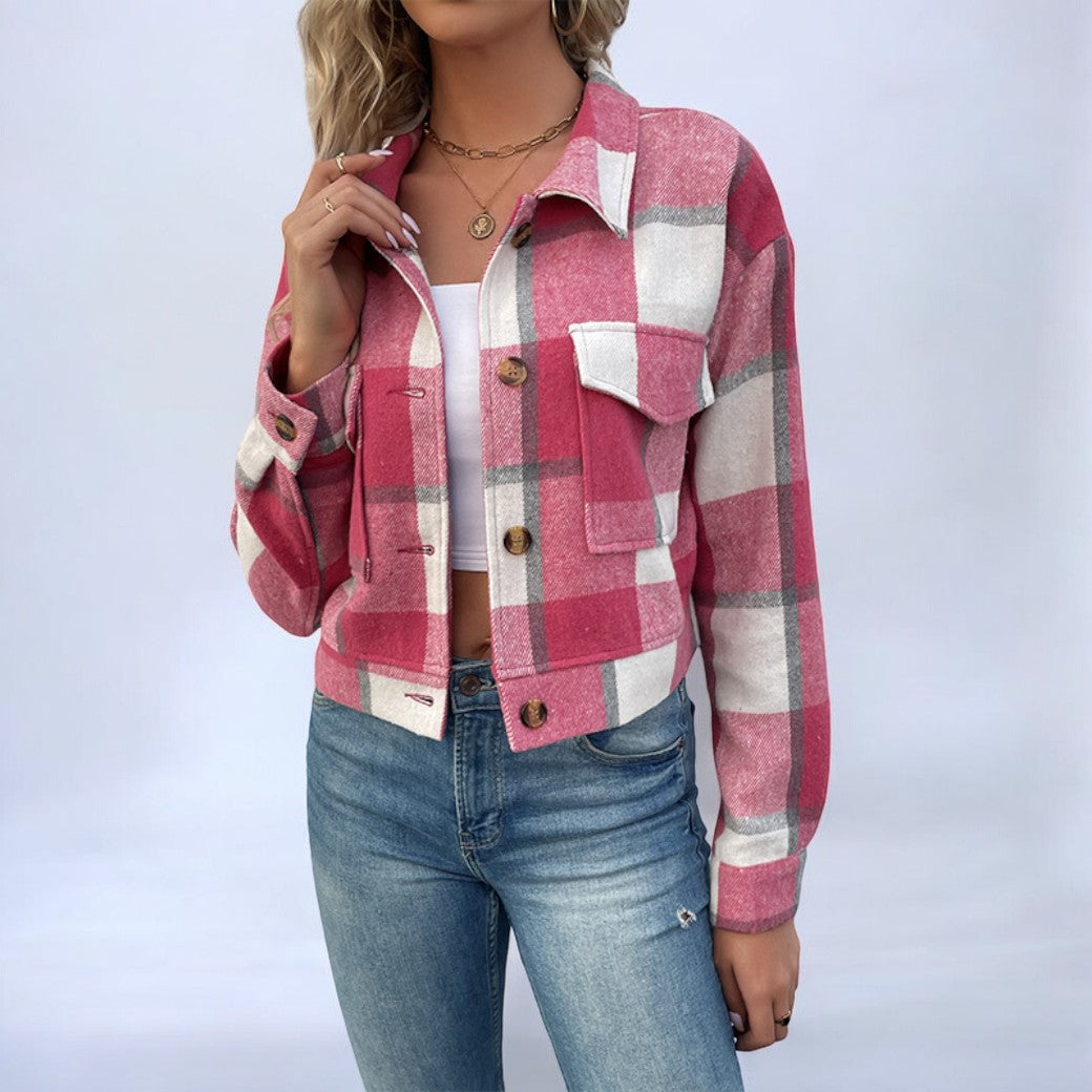 Valenzora | Fashionable plaid jacket