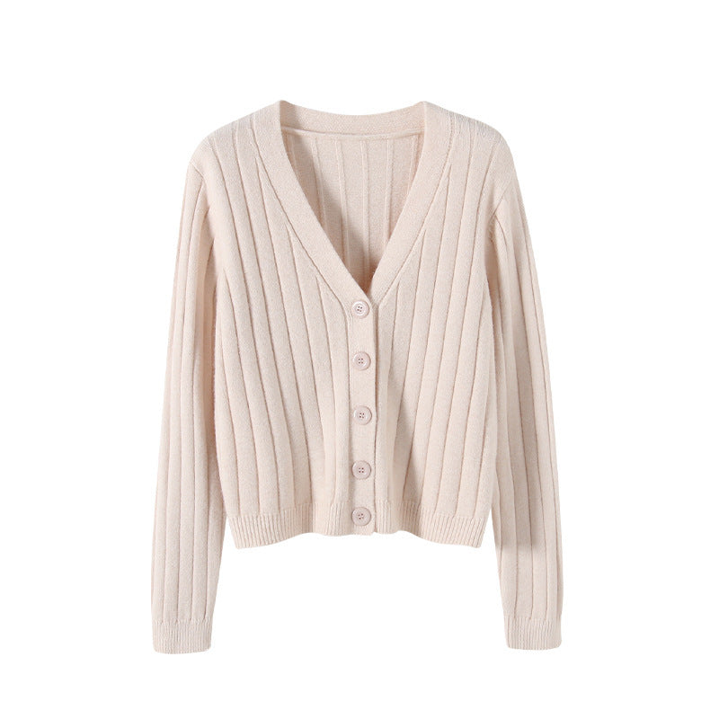 Valenzora | Lace-up knitted V-neck sweater for women