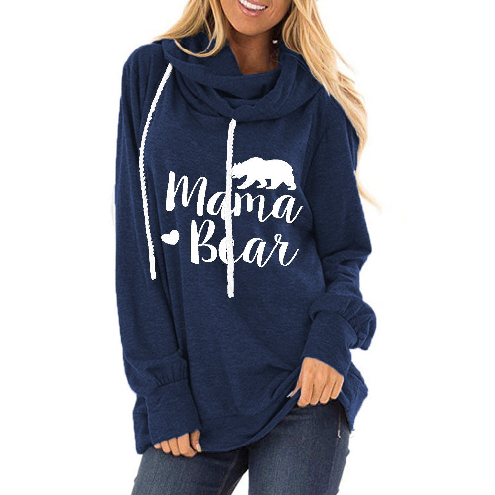 Lässiges Kapuzenshirt für Damen mit tiefem Ausschnitt und einzigartigem Print, Größe [size]