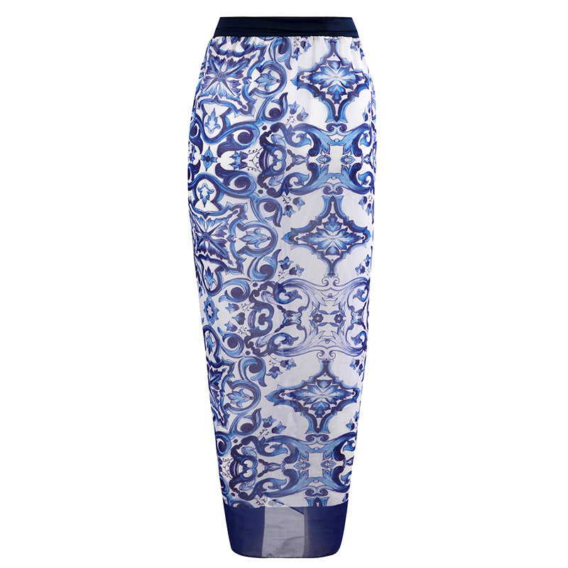 Damen-Strandpareo mit elegantem Blumenmuster und verstellbarem Bindegürtel, Größe S