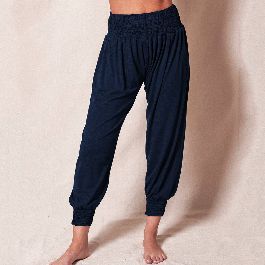 Women's soft and comfortable lounge pants with elastic waistband and colorful design, size S