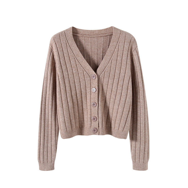 Valenzora | Lace-up knitted V-neck sweater for women