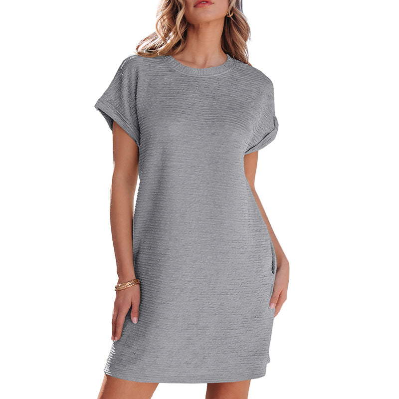 Damen-Freizeitkleid mit strukturierter Außenseite und praktischen Taschen, Größe S
