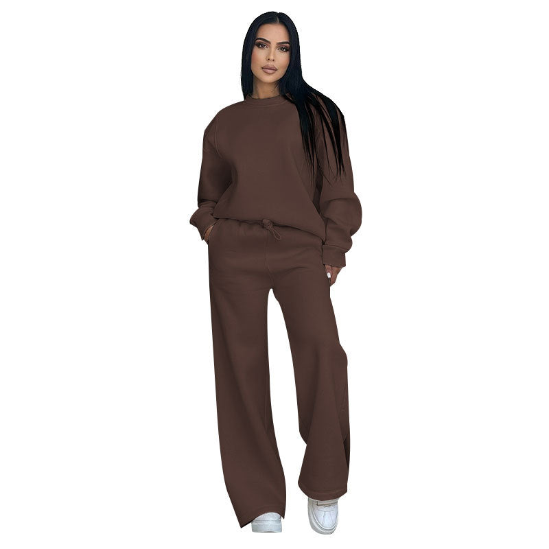 Women's sports fleece set with high-quality zipper and practical pockets, size S