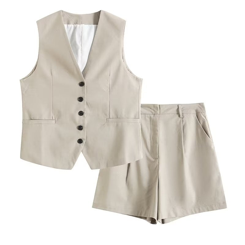 Valenzora | Loose Vest Shorts Set