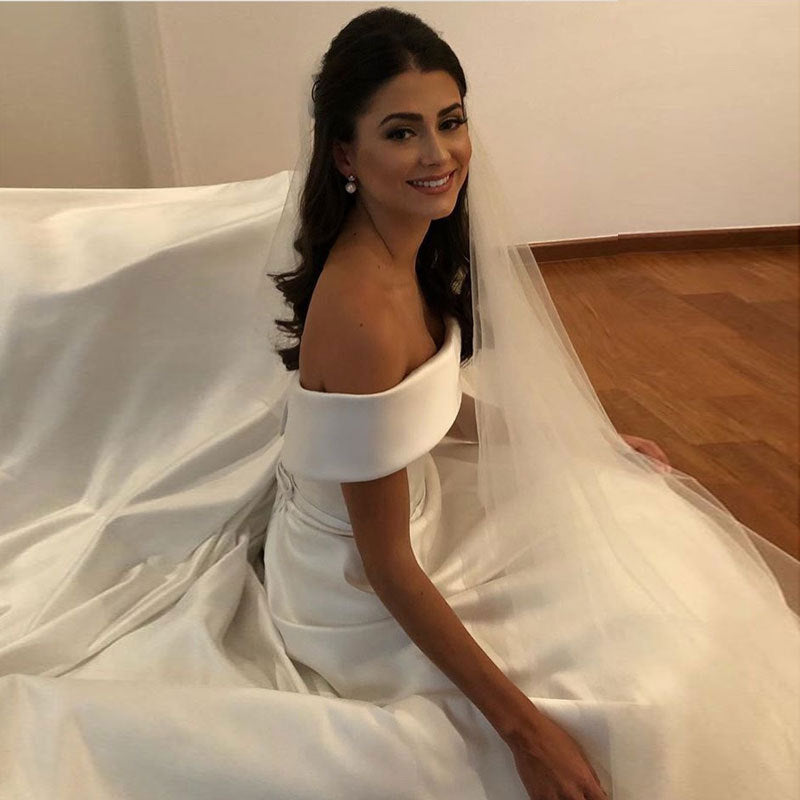 Valenzora | Elegant Women's Wedding Off-neck Dress