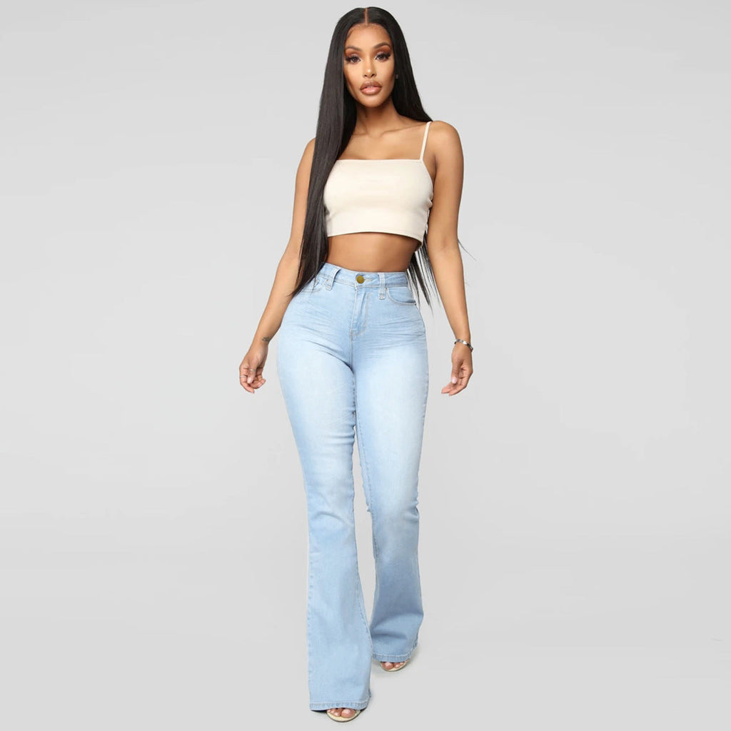 Valenzora | Women's High Waist Demon Jeans with Straight Leg