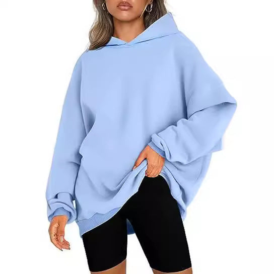 Women's oversized hoodie with side slits, size