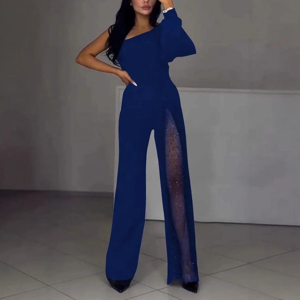 Valenzora | Sexy one-sided high-slit jumpsuit