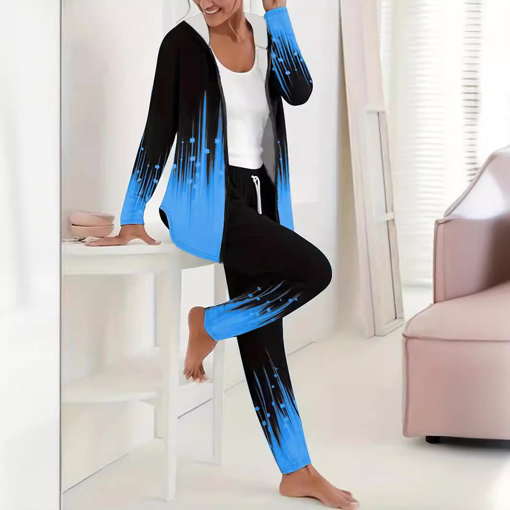 Women's tracksuit with unique gradient effects, size
