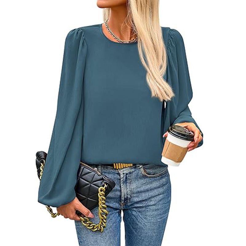 Damenbluse mit Flügelärmeln und eleganten Puffärmeln, Größe [Größe fehlt]