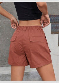 Damen Cargo-Shorts mit praktischen Seitentaschen und bequemer Passform, Größe S