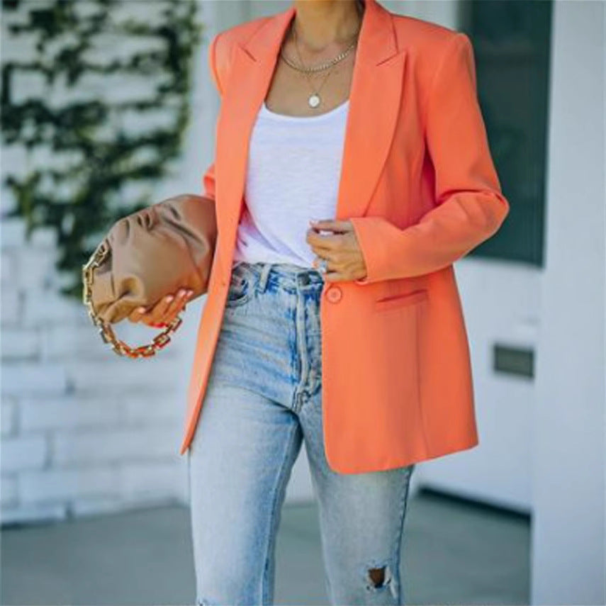 Eleganter Oversized-Blazer für Damen mit strukturiertem Schnitt und lässigen Details, Größe S