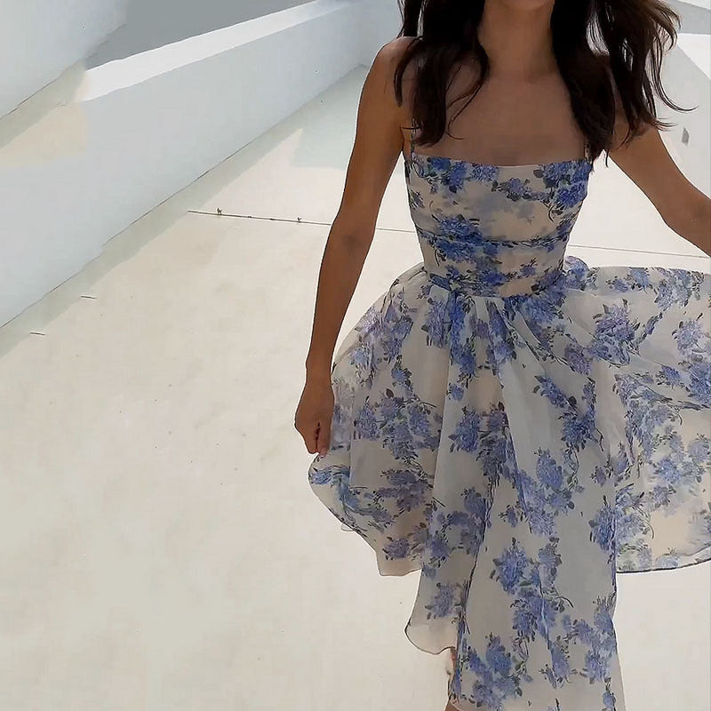 Valenzora | Elegant strap print High-quality dress
