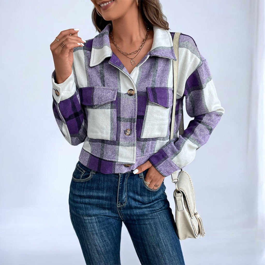 Valenzora | Fashionable plaid jacket