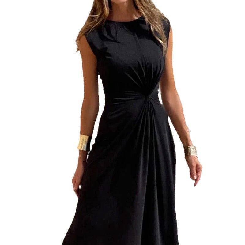 Elegantes Damenabendkleid mit schicken Falten und figurbetontem Schnitt, Größe [Größe fehlt]