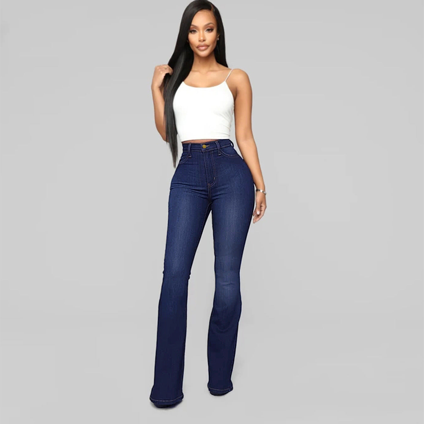 Valenzora | Women's High Waist Demon Jeans with Straight Leg