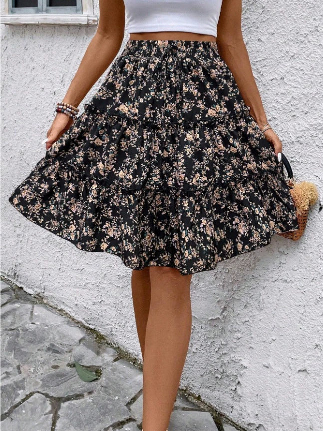Valenzora | Elegant Elastic Floral Dress
