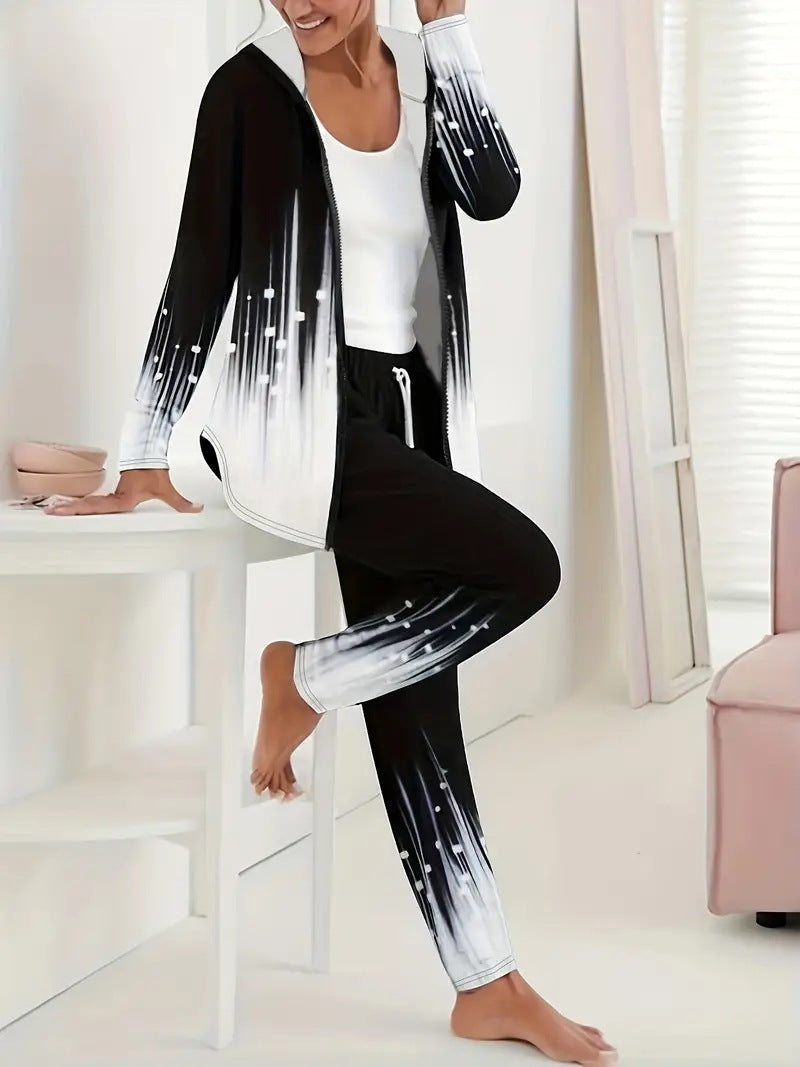 Women's tracksuit with unique gradient effects, size