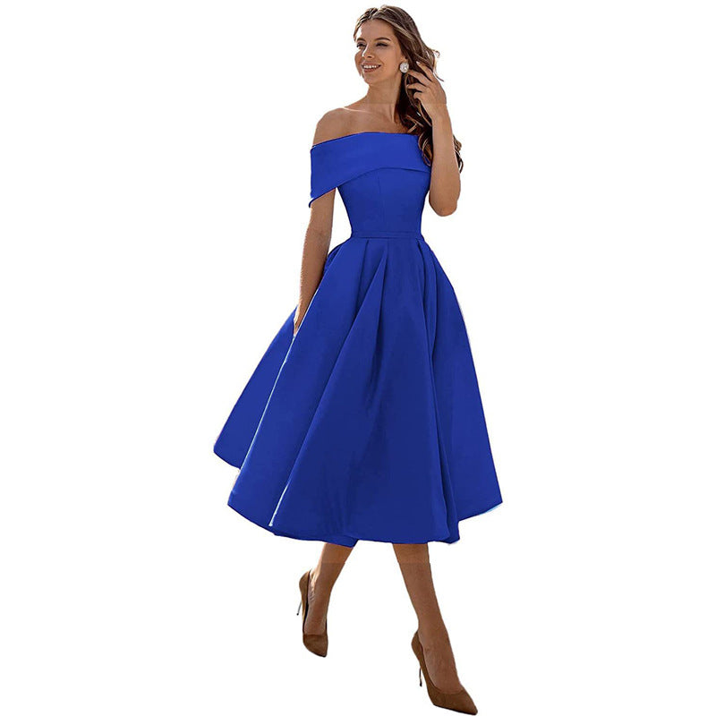 Valenzora | Casual Fashion Satin Cocktail Dress Strapless