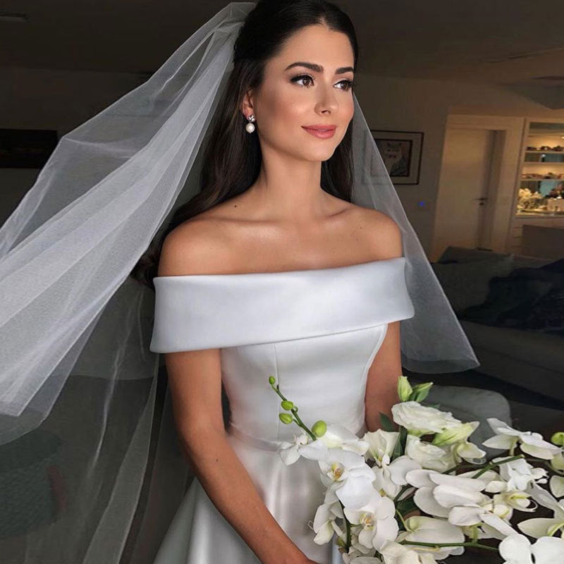 Valenzora | Elegant Women's Wedding Off-neck Dress