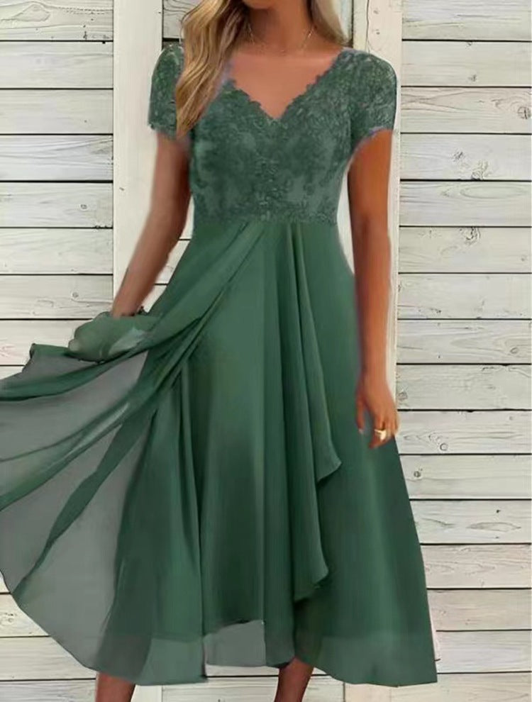 Valenzora | Midi dress with front slit