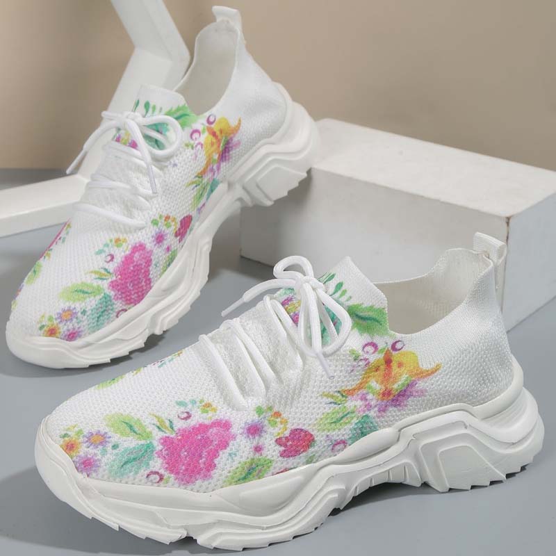 Valenzora | Lässige Sneaker mit Blumenmuster