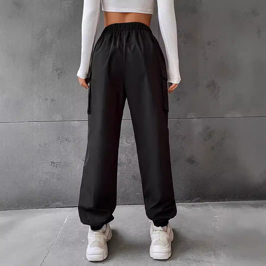 Damen-Cargohose mit elastischem Bund und praktischen Taschen, Größe S