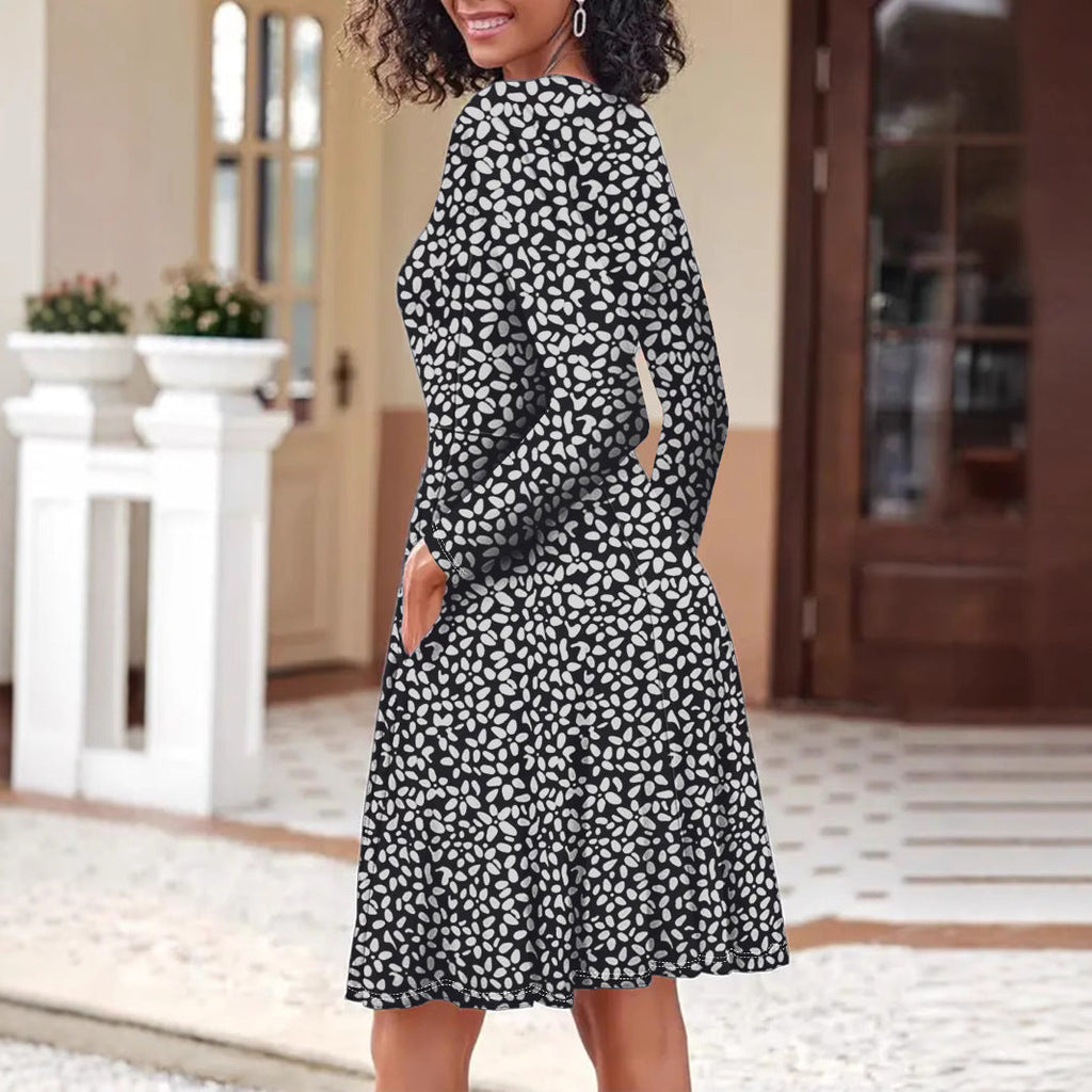 Women's blouse dress with floral design and practical pockets Drune
