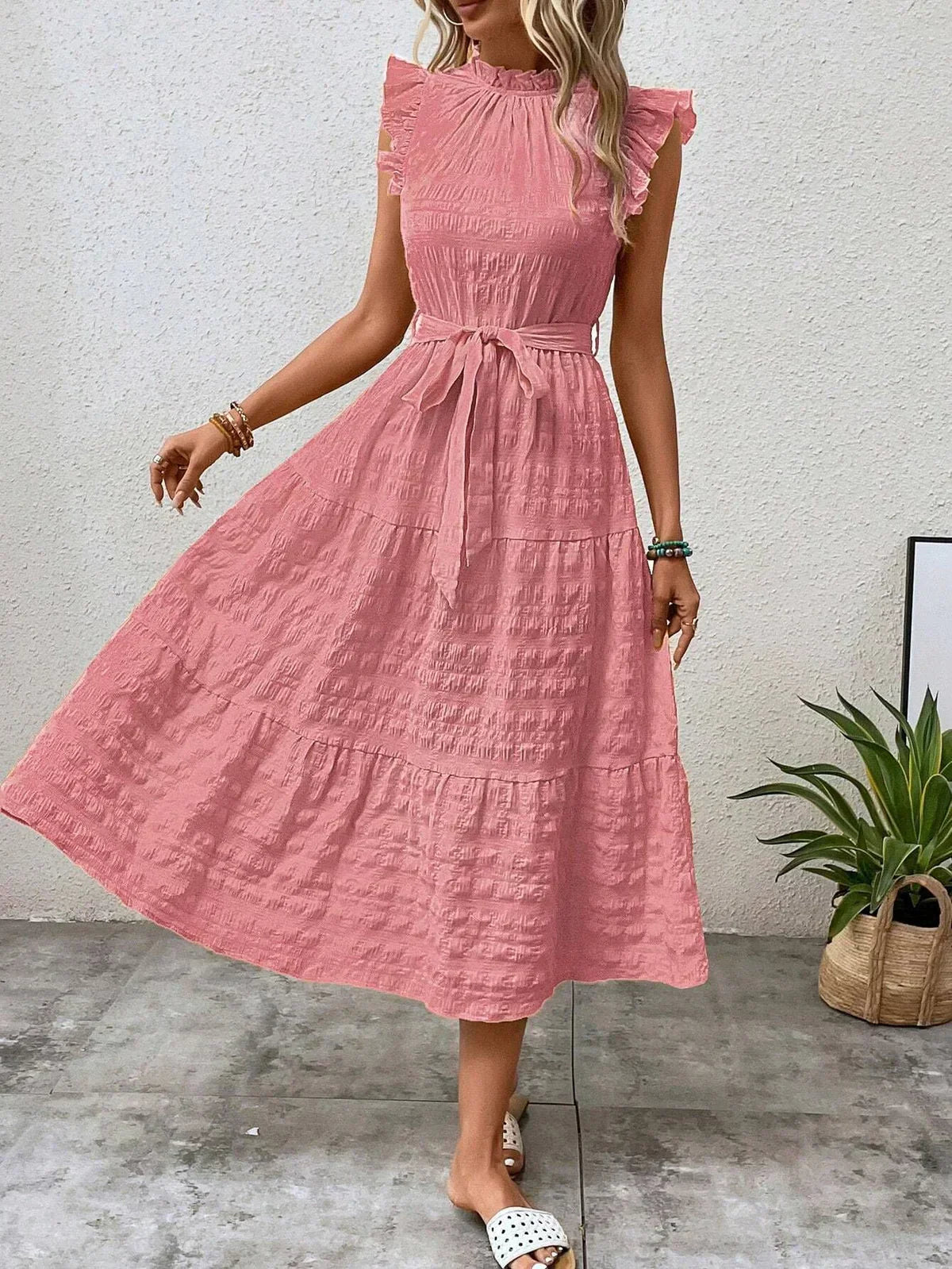 Valenzora | Charming cotton midi dress