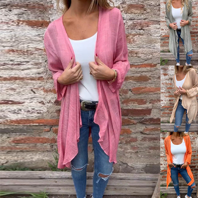 Kimono für Damen, luftig, vorne offen, Größe