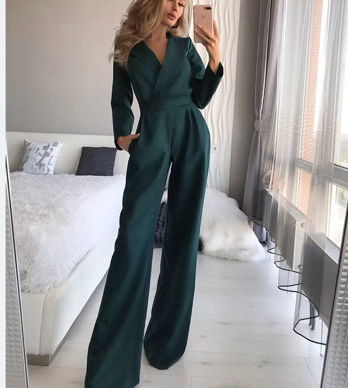 Valenzora Langarm-Jumpsuit mit schmaler Passform für Damen