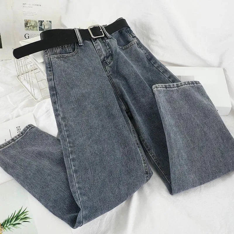 Valenzora | Women's high-waisted jeans straight