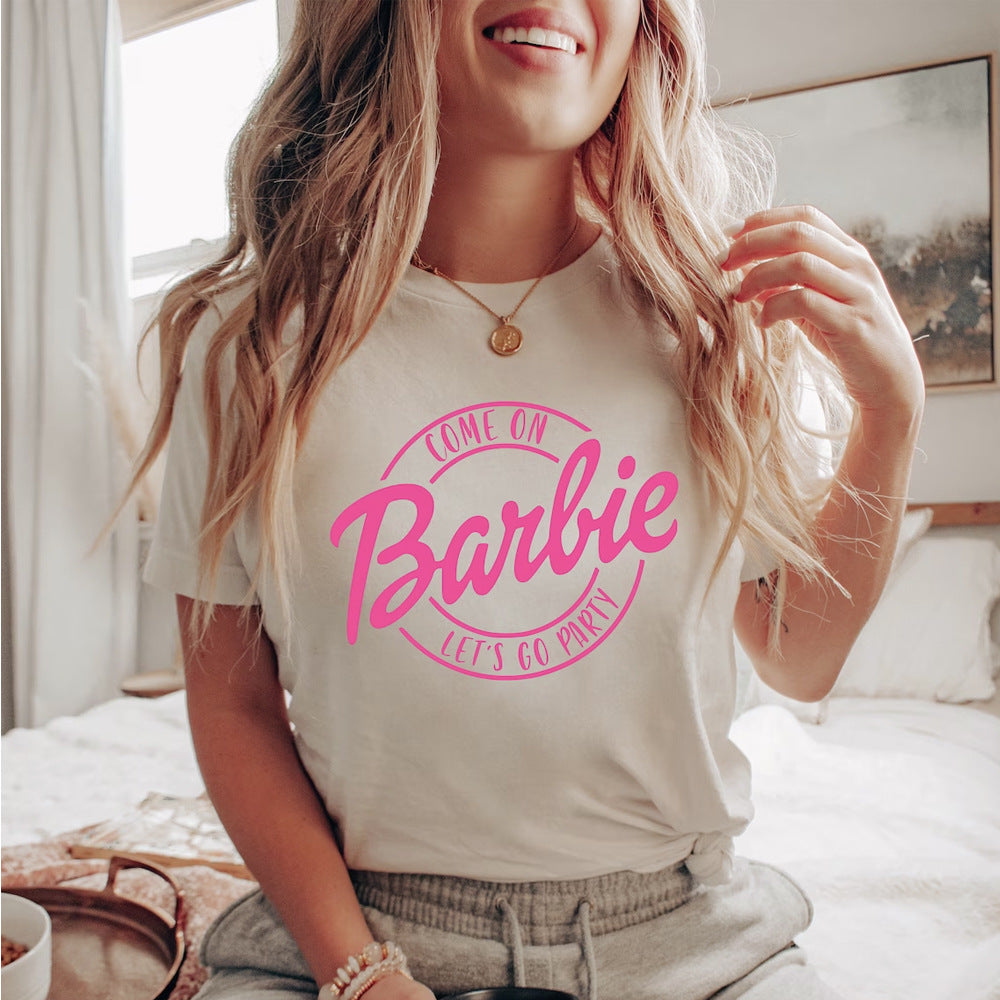Valenzora | Retro Party Barbie Print T-shirt