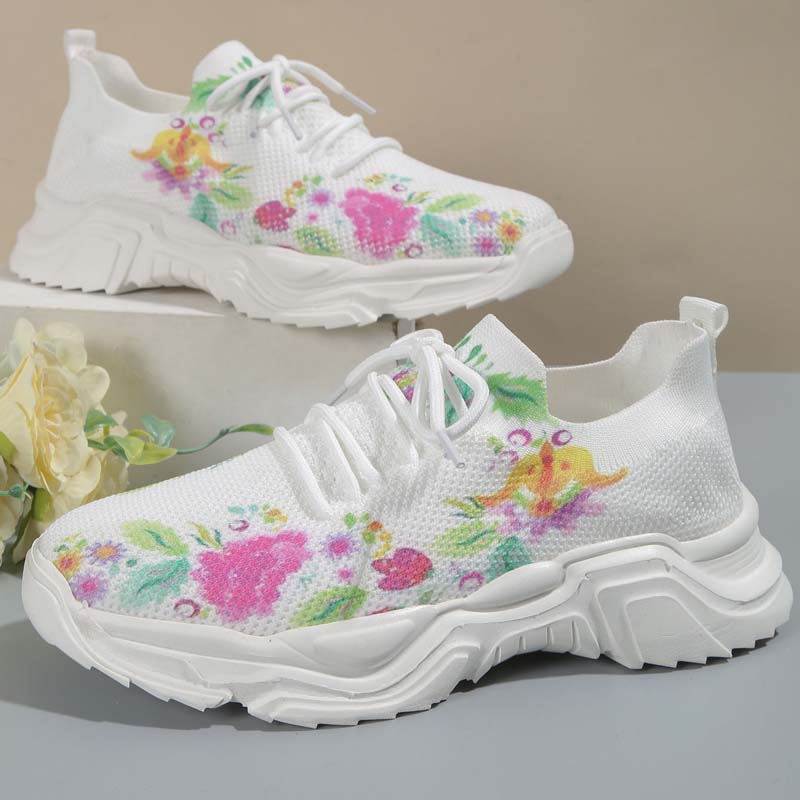 Valenzora | Lässige Sneaker mit Blumenmuster