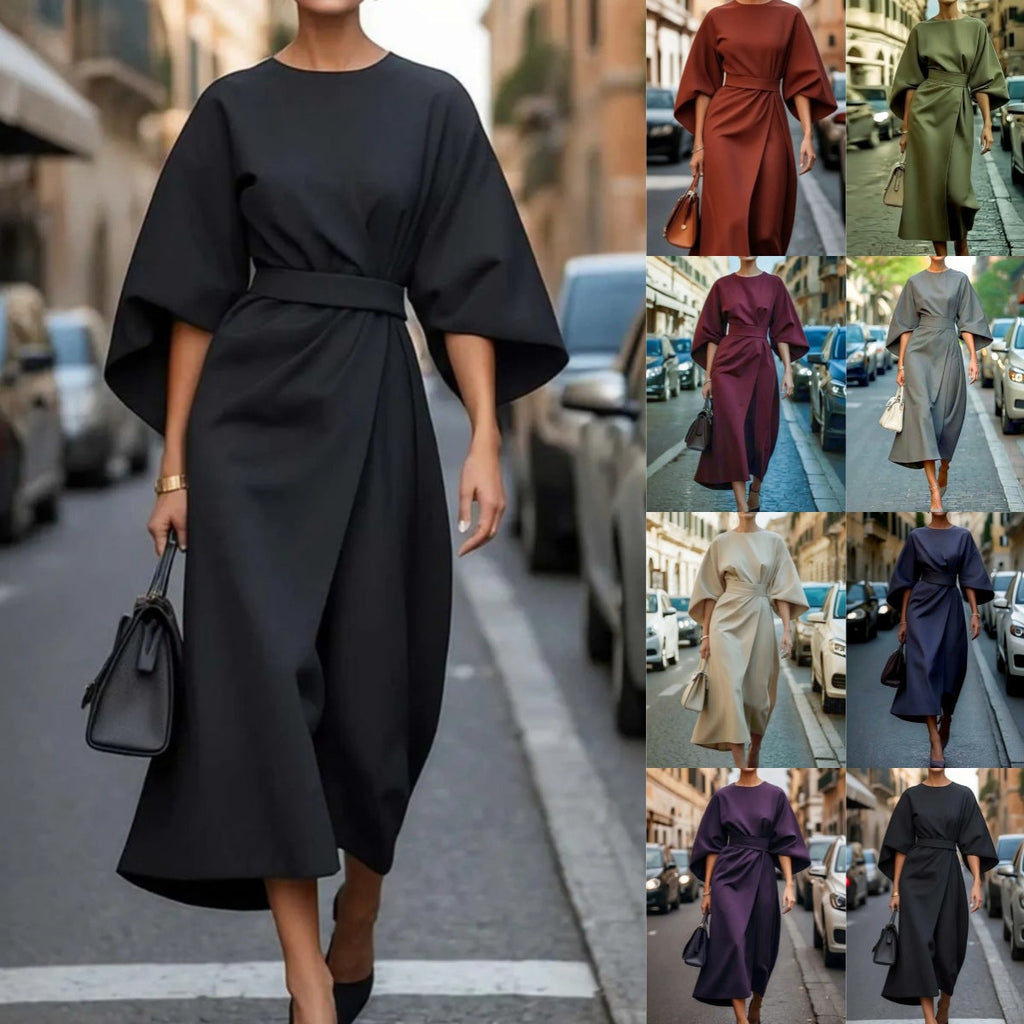 Elegantes Damen-Maxikleid mit Puffärmeln und tailliertem Schnitt, Größe [size missing]