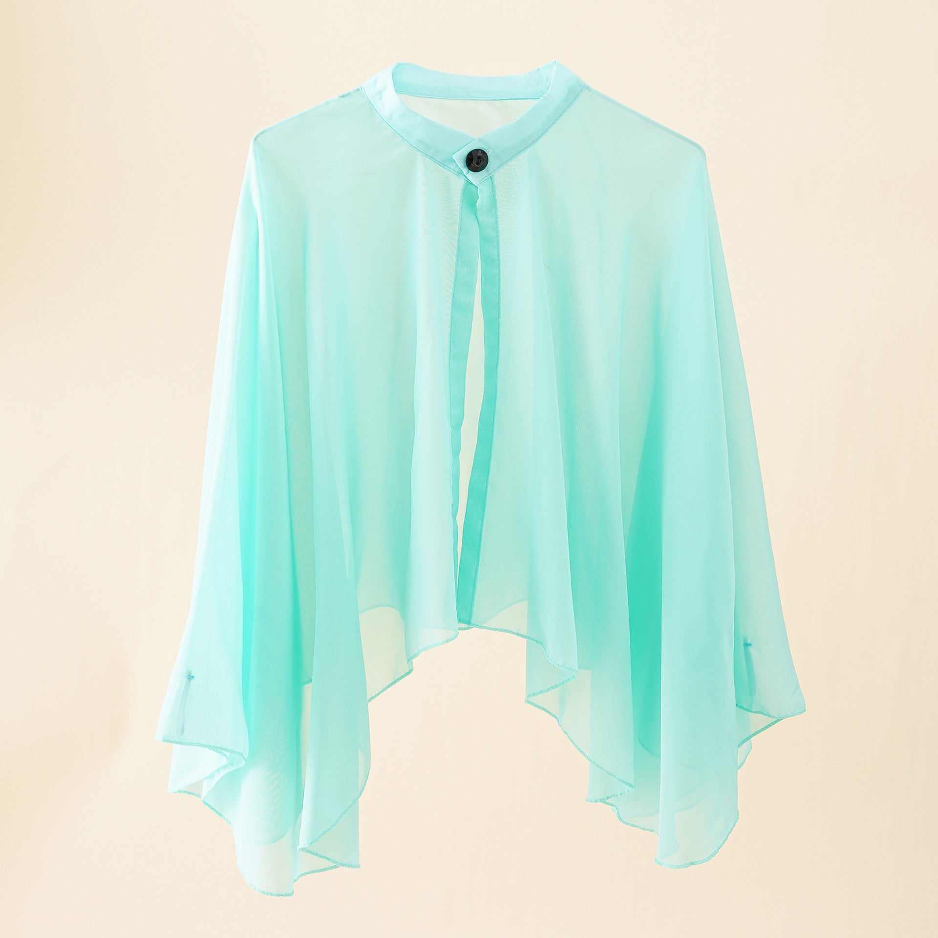 Luftiger Damen-Chiffon-Kimono mit weiten Schlagärmeln, Größe S