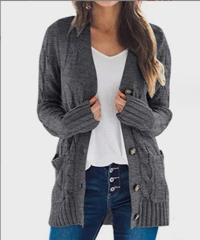 Valenzora | Stylish Plus-Size Mid-Length Cardigan Sweater