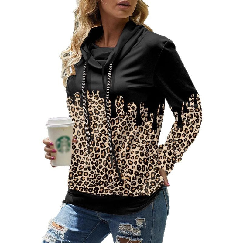 Damen-Hoodie mit trendigem Animal-Print und lässiger Passform, Größe