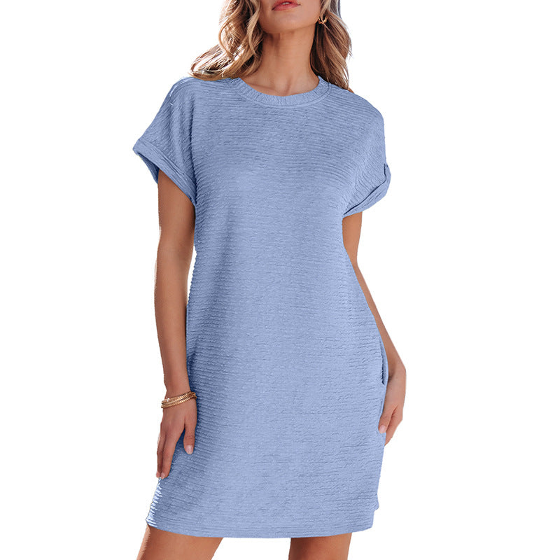 Damen-Freizeitkleid mit strukturierter Außenseite und praktischen Taschen, Größe S
