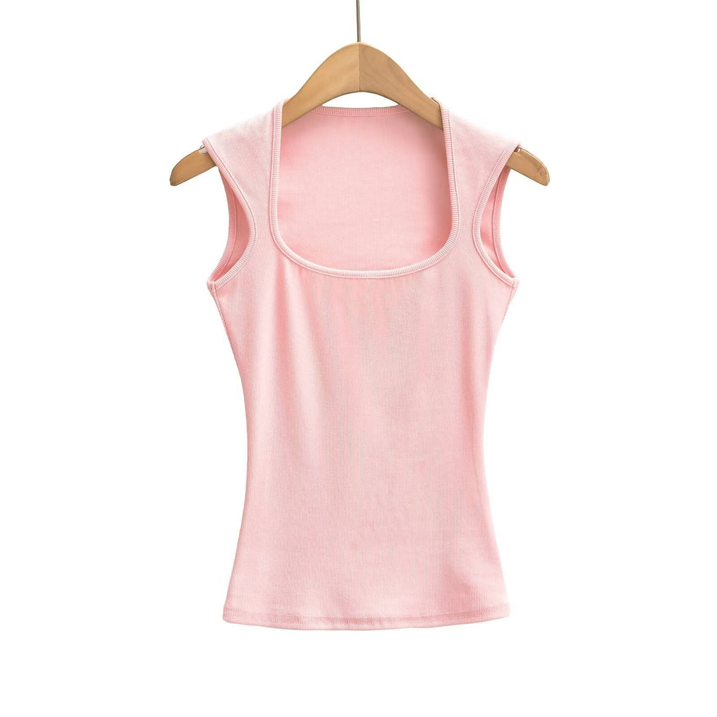Damen-Sleeveless-Top aus weichem, dehnbarem Material, Größe