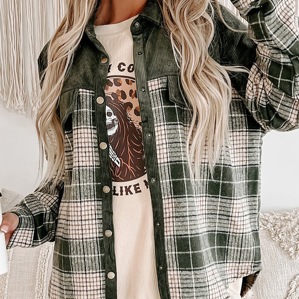 Women's checked overshirt size