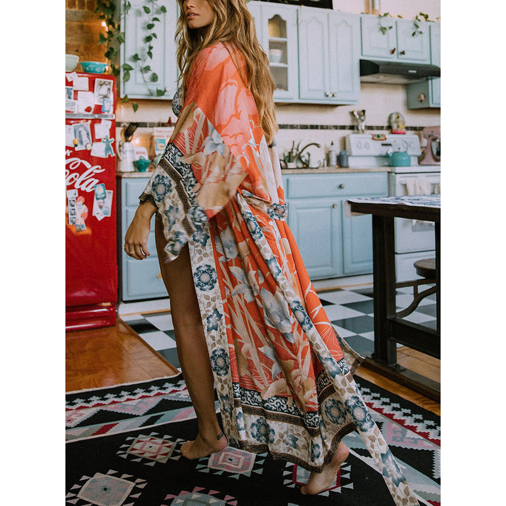 Women's beach robe in a luxurious and artistic design Valenzora