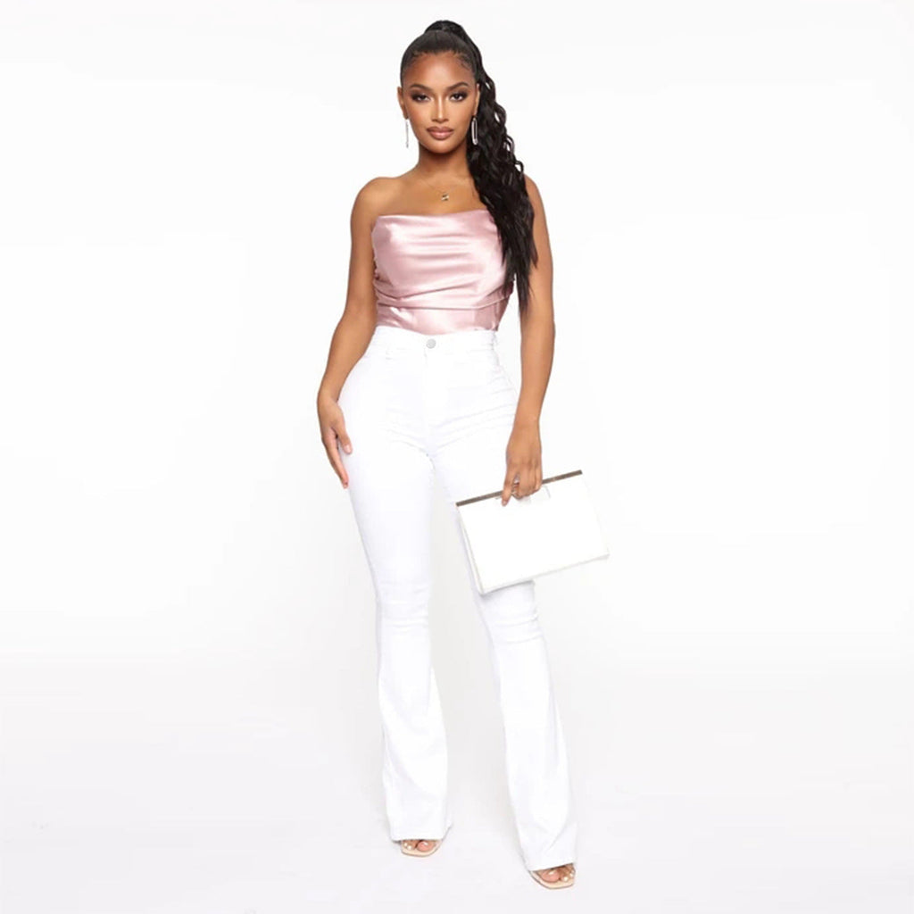 Valenzora | Women's High Waist Demon Jeans with Straight Leg