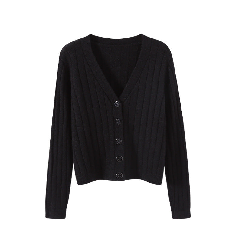 Valenzora | Lace-up knitted V-neck sweater for women
